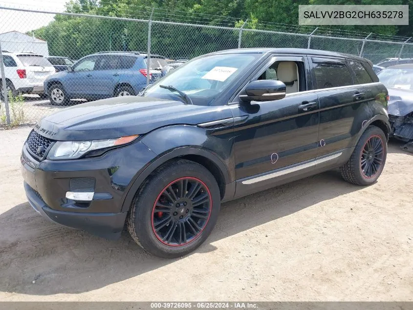 2012 Land Rover Range Rover Evoque Pure Plus VIN: SALVV2BG2CH635278 Lot: 39726095