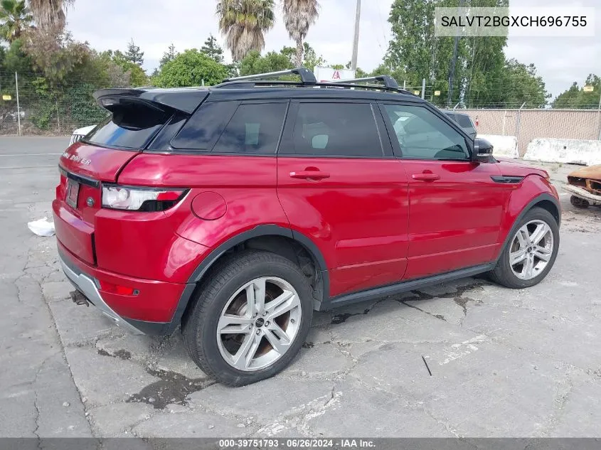 2012 Land Rover Range Rover Evoque VIN: SALVT2BGXCH696755 Lot: 39751793