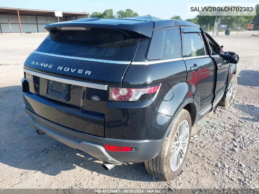 2012 Land Rover Range Rover Evoque Prestige Premium VIN: SALVV2BG6CH702383 Lot: 40139861