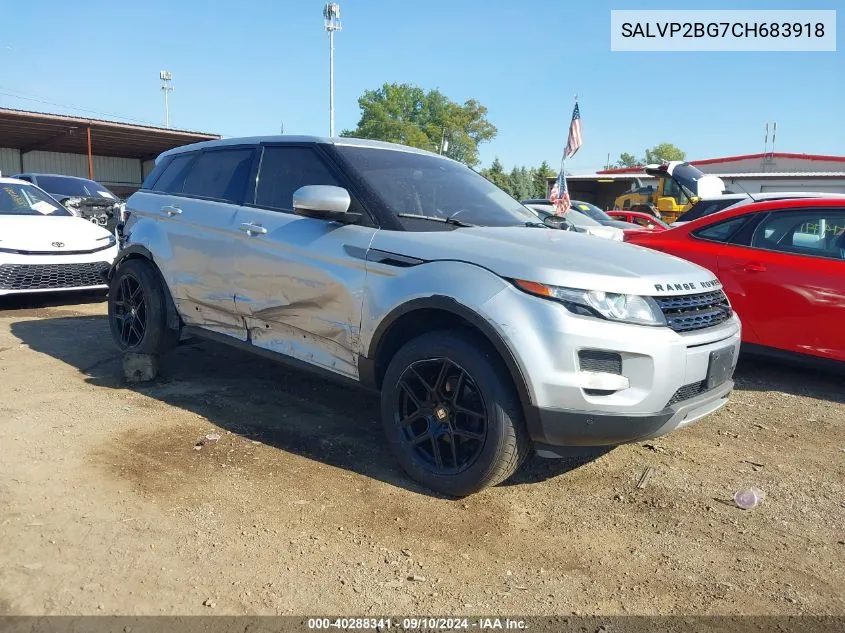 2012 Land Rover Range Rover Evoque Pure Plus VIN: SALVP2BG7CH683918 Lot: 40288341