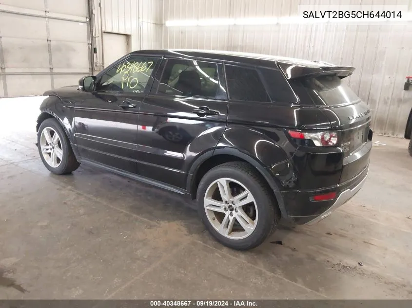 2012 Land Rover Range Rover Evoque Pure Plus VIN: SALVT2BG5CH644014 Lot: 40348667