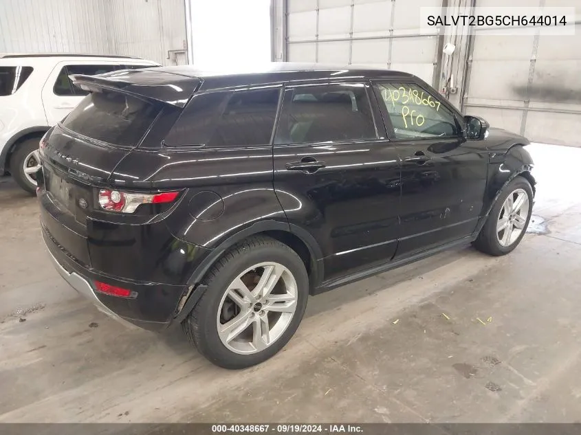 SALVT2BG5CH644014 2012 Land Rover Range Rover Evoque Pure Plus