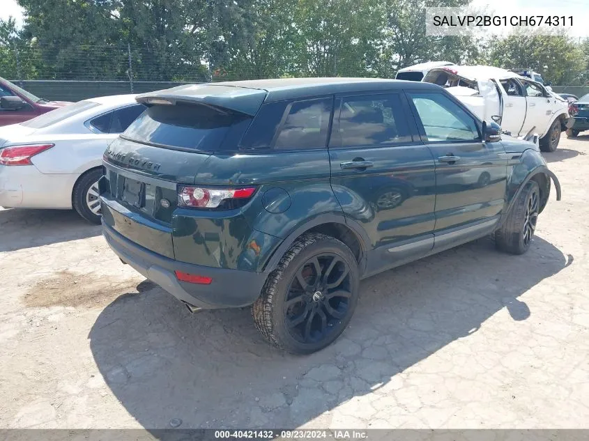 SALVP2BG1CH674311 2012 Land Rover Range Rover Evoque Pure Plus