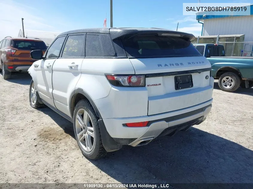 2013 Land Rover Range Rover Evoque VIN: SALVT2BG8DH785919 Lot: 11989130