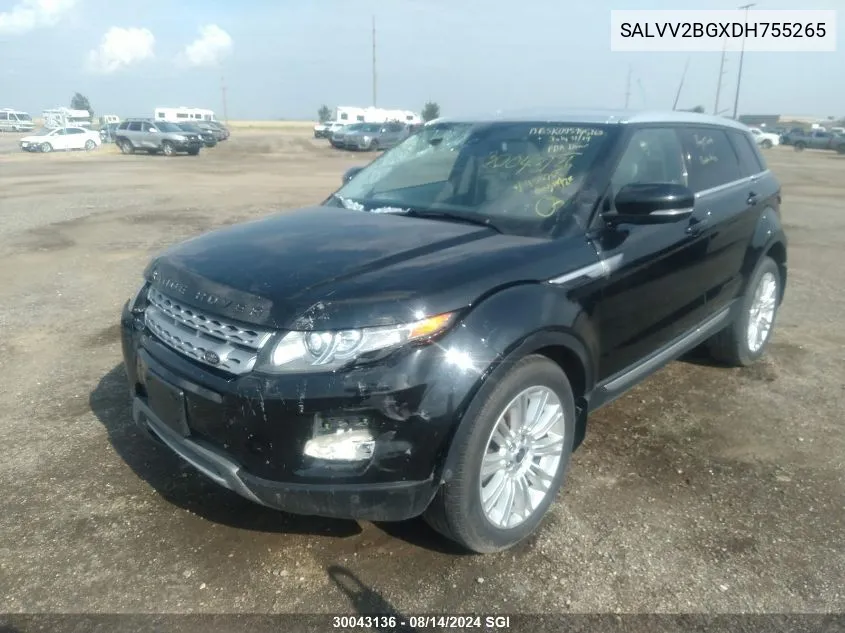 2013 Land Rover Range Rover Evoque Prestige Premium VIN: SALVV2BGXDH755265 Lot: 30043136