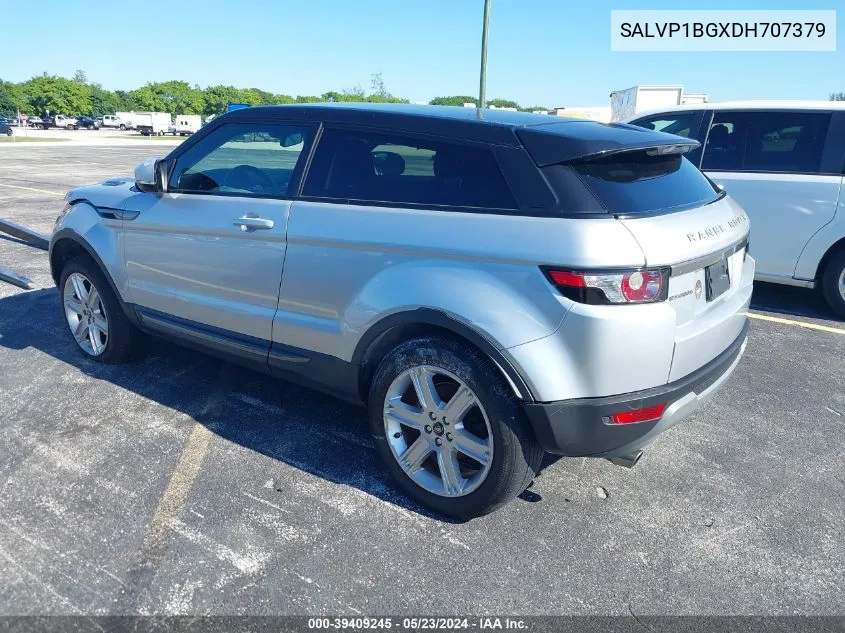 2013 Land Rover Range Rover Evoque Pure Plus VIN: SALVP1BGXDH707379 Lot: 39409245