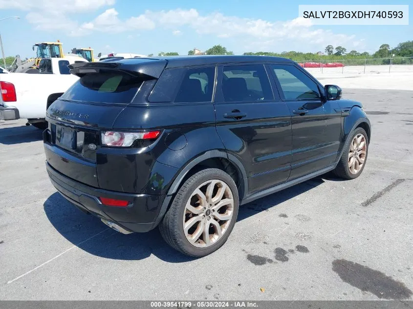 2013 Land Rover Range Rover Evoque Pure VIN: SALVT2BGXDH740593 Lot: 39541799