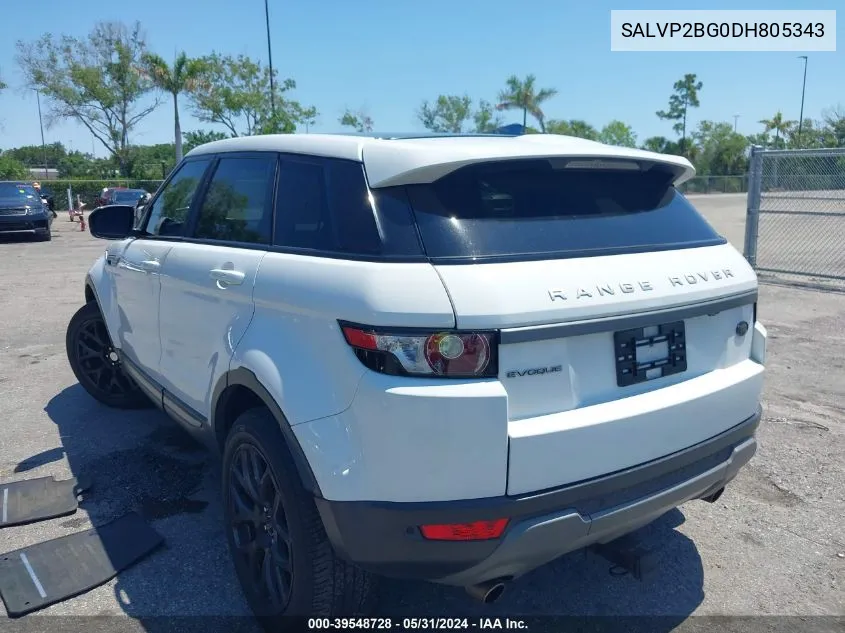 SALVP2BG0DH805343 2013 Land Rover Range Rover Evoque Pure Plus