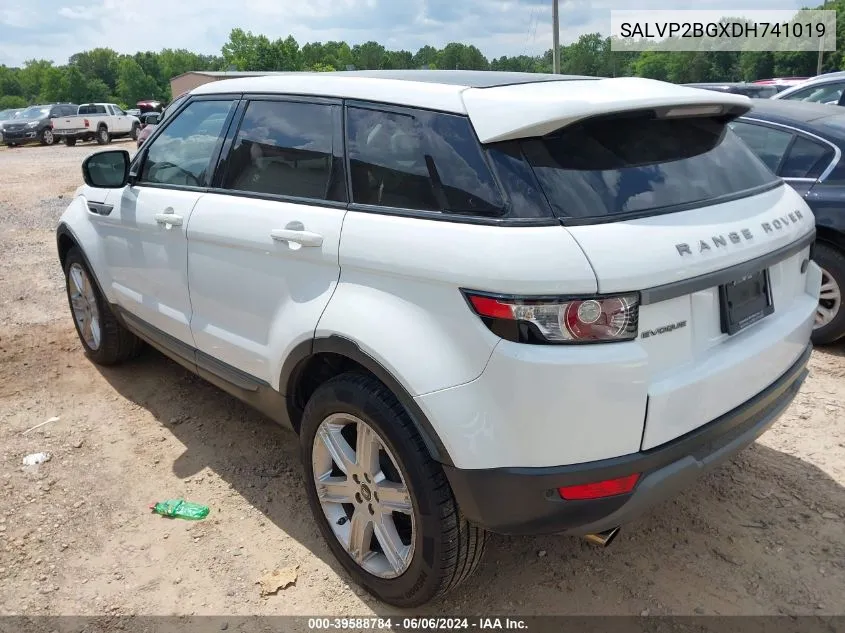 2013 Land Rover Range Rover Evoque Pure VIN: SALVP2BGXDH741019 Lot: 39588784