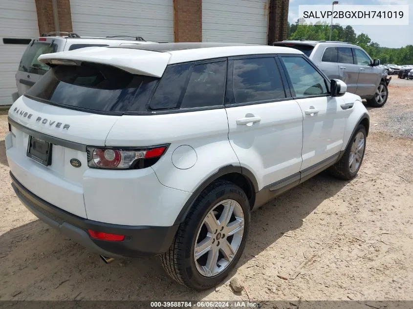 SALVP2BGXDH741019 2013 Land Rover Range Rover Evoque Pure