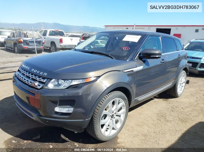 2013 Land Rover Range Rover Evoque Pure VIN: SALVV2BG3DH783067 Lot: 39636496