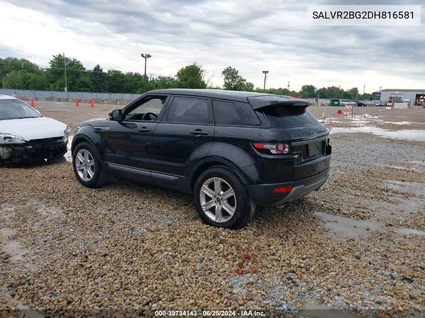 2013 Land Rover Range Rover Evoque Pure Premium VIN: SALVR2BG2DH816581 Lot: 39734143