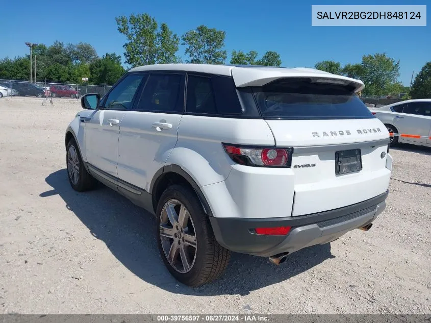 2013 Land Rover Range Rover Evoque Pure VIN: SALVR2BG2DH848124 Lot: 39756597