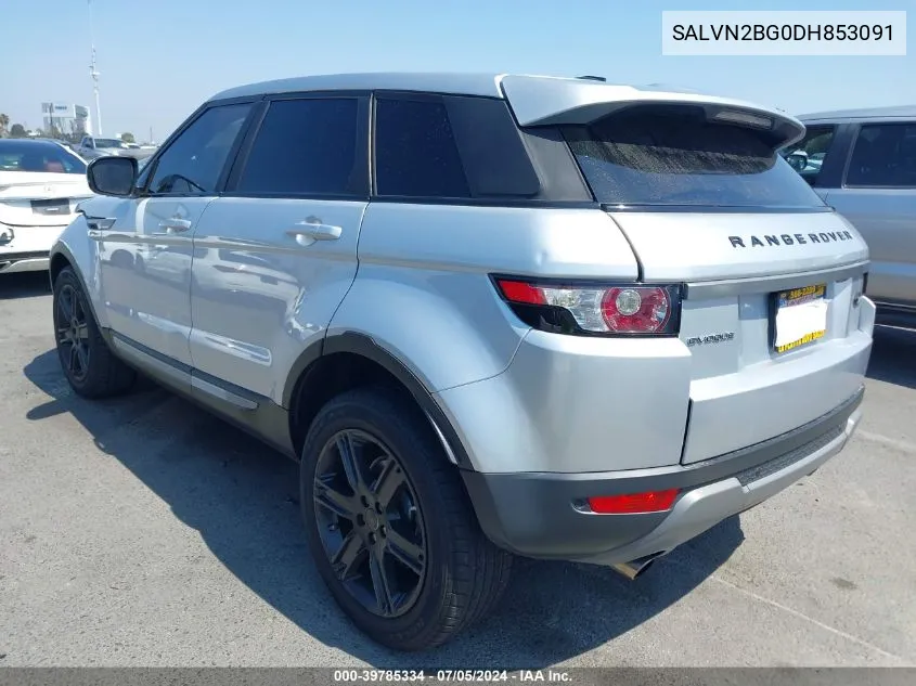 2013 Land Rover Range Rover Evoque Pure VIN: SALVN2BG0DH853091 Lot: 39785334