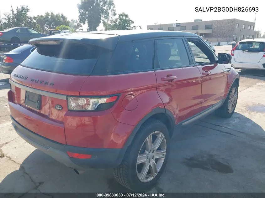 SALVP2BG0DH826693 2013 Land Rover Range Rover Evoque Pure Plus