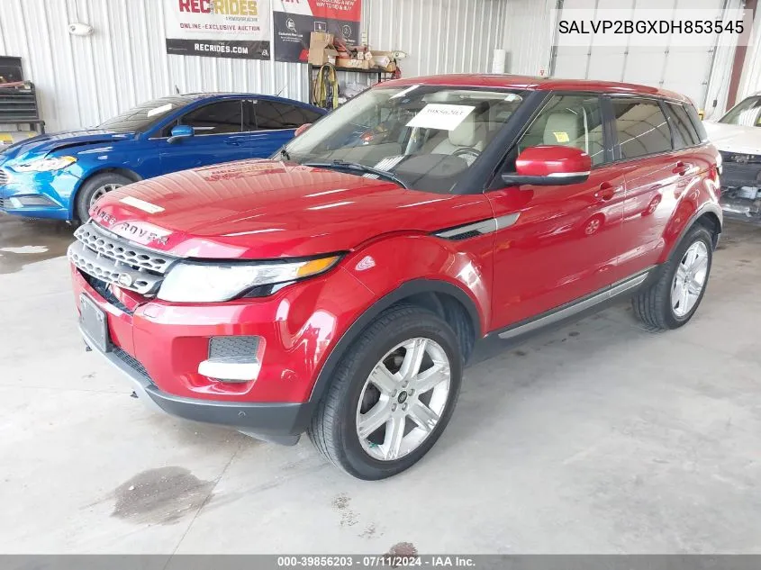 2013 Land Rover Range Rover Evoque Pure VIN: SALVP2BGXDH853545 Lot: 39856203