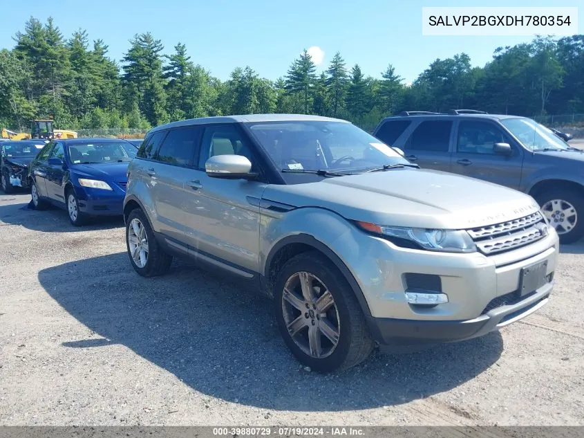 2013 Land Rover Range Rover Evoque Pure VIN: SALVP2BGXDH780354 Lot: 39880729