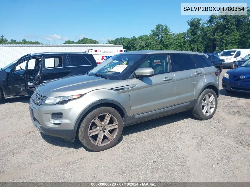 2013 Land Rover Range Rover Evoque Pure VIN: SALVP2BGXDH780354 Lot: 39880729