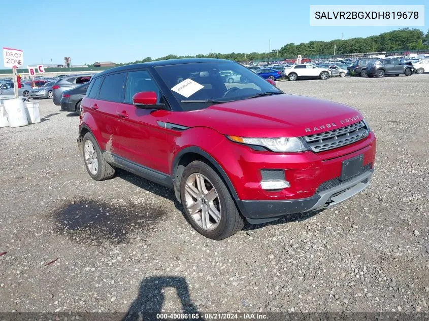 2013 Land Rover Range Rover Evoque Pure Premium VIN: SALVR2BGXDH819678 Lot: 40086165