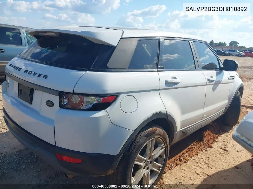 SALVP2BG3DH810892 2013 Land Rover Range Rover Evoque Pure