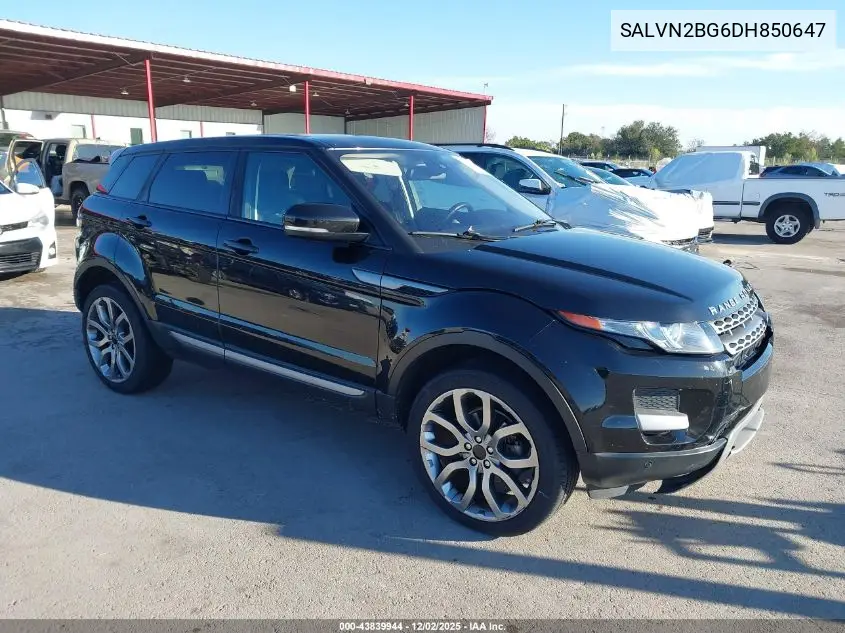 SALVN2BG6DH850647 2013 Land Rover Range Rover Evoque Pure