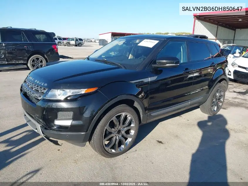 SALVN2BG6DH850647 2013 Land Rover Range Rover Evoque Pure