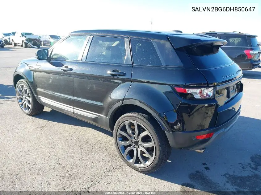 SALVN2BG6DH850647 2013 Land Rover Range Rover Evoque Pure