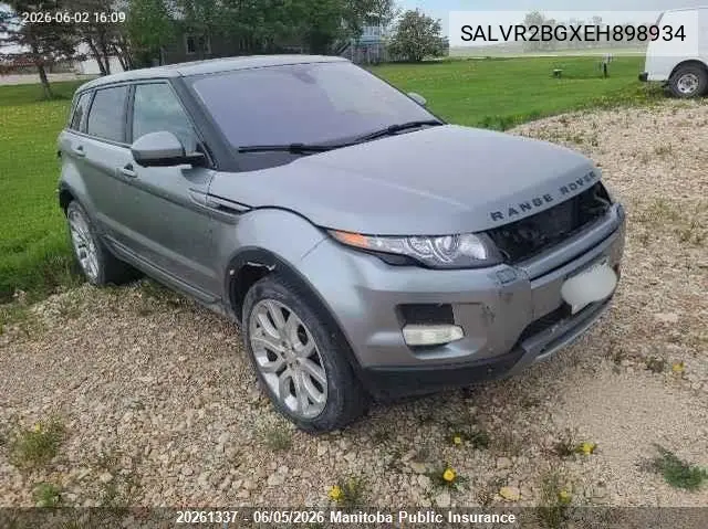 2014 Land Rover Range Rover Evoque VIN: SALVR2BGXEH898934 Lot: 20261337