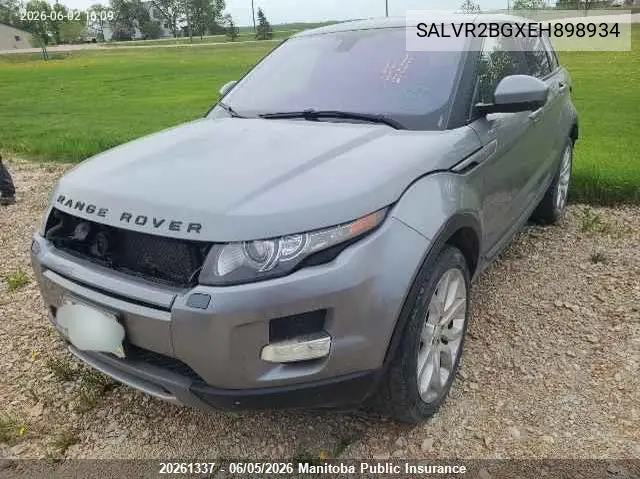 2014 Land Rover Range Rover Evoque VIN: SALVR2BGXEH898934 Lot: 20261337