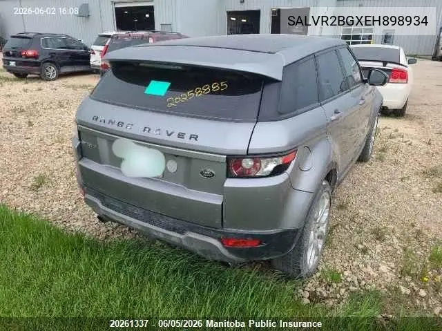 2014 Land Rover Range Rover Evoque VIN: SALVR2BGXEH898934 Lot: 20261337