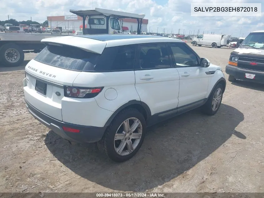 SALVP2BG3EH872018 2014 Land Rover Range Rover Evoque Pure