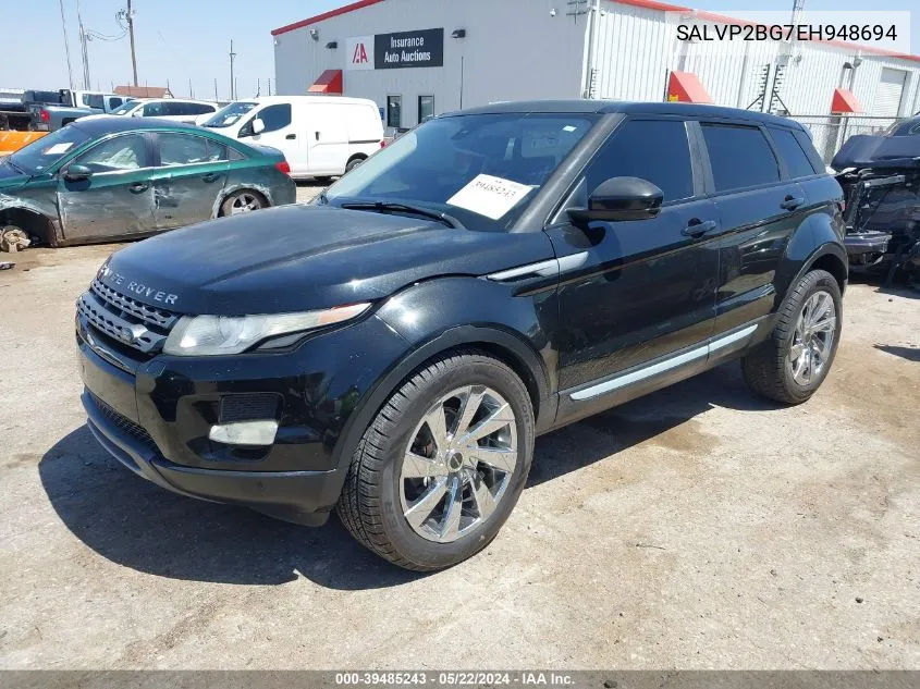 2014 Land Rover Range Rover Evoque Pure VIN: SALVP2BG7EH948694 Lot: 39485243