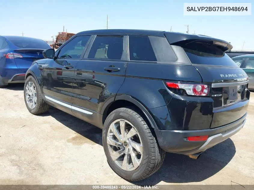 2014 Land Rover Range Rover Evoque Pure VIN: SALVP2BG7EH948694 Lot: 39485243