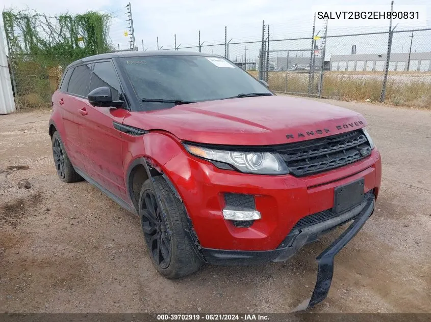 2014 Land Rover Range Rover Evoque Dynamic VIN: SALVT2BG2EH890831 Lot: 39702919