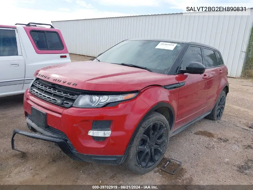 2014 Land Rover Range Rover Evoque Dynamic VIN: SALVT2BG2EH890831 Lot: 39702919