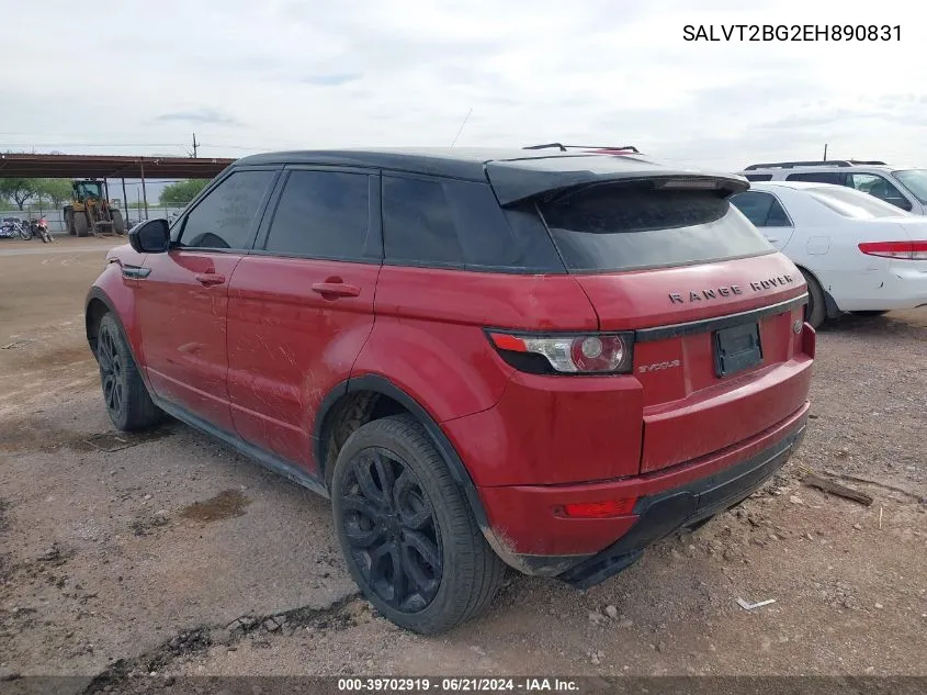 2014 Land Rover Range Rover Evoque Dynamic VIN: SALVT2BG2EH890831 Lot: 39702919