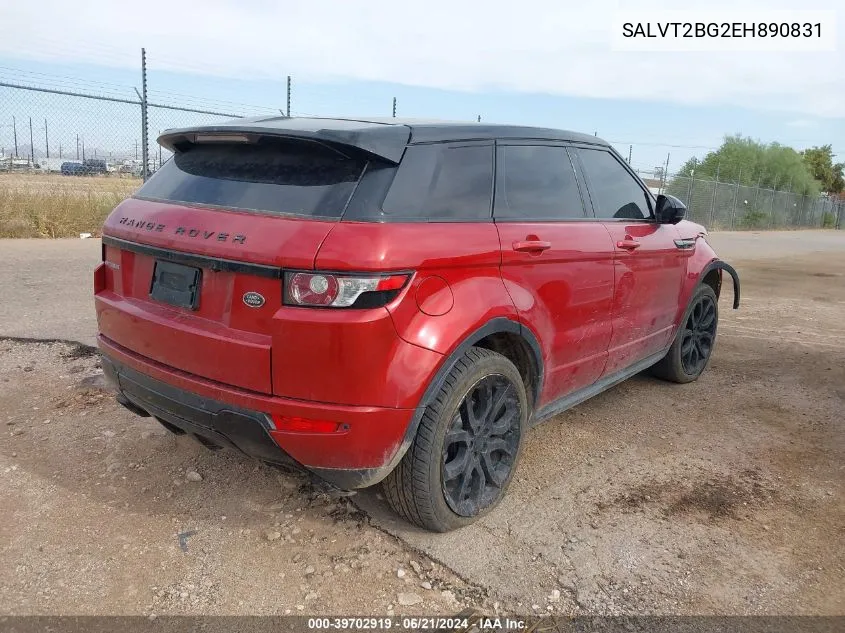 2014 Land Rover Range Rover Evoque Dynamic VIN: SALVT2BG2EH890831 Lot: 39702919