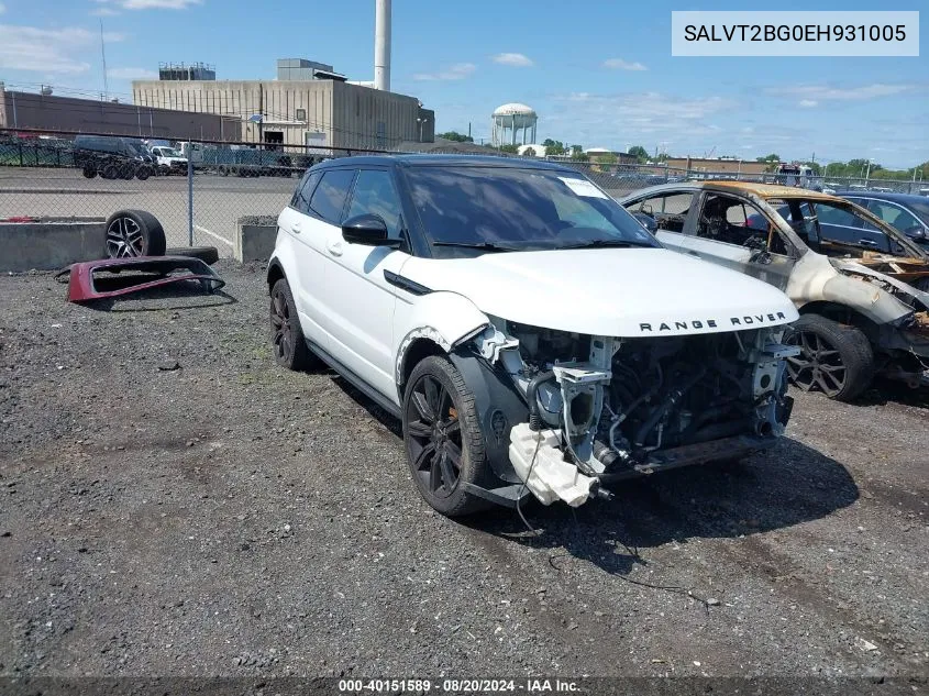 SALVT2BG0EH931005 2014 Land Rover Range Rover Evoque Dynamic Premium