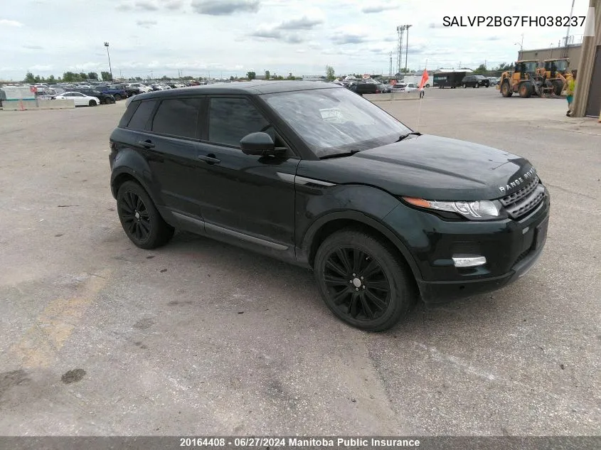 2015 Land Rover Range Rover Evoque VIN: SALVP2BG7FH038237 Lot: 20164408