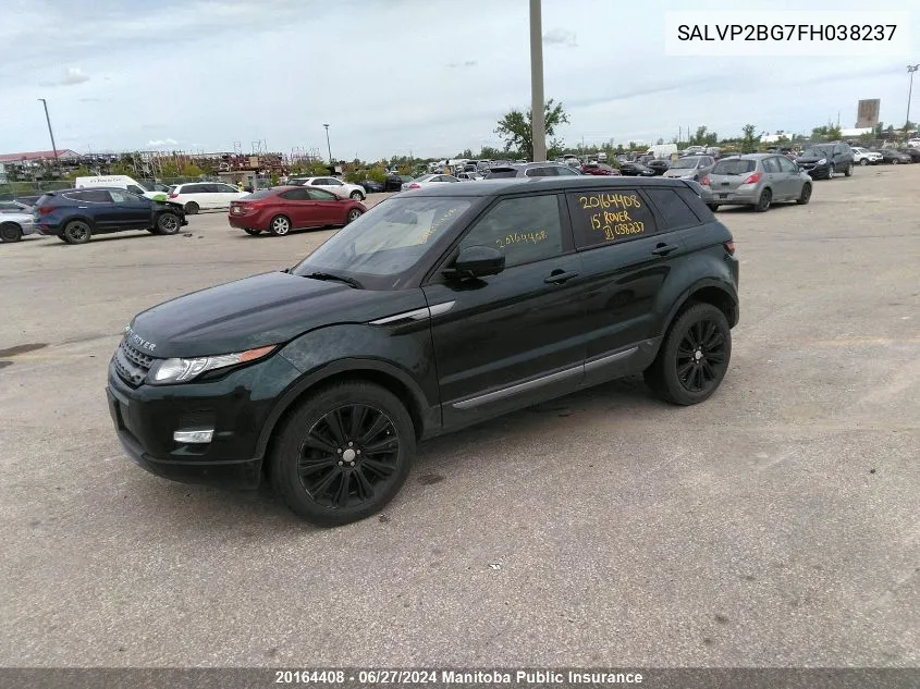 2015 Land Rover Range Rover Evoque VIN: SALVP2BG7FH038237 Lot: 20164408