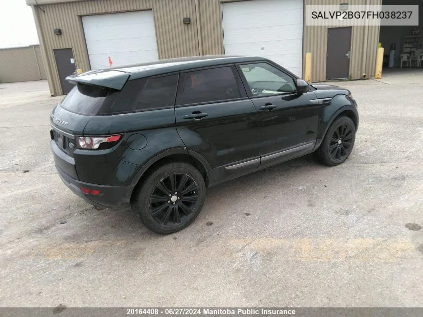 2015 Land Rover Range Rover Evoque VIN: SALVP2BG7FH038237 Lot: 20164408