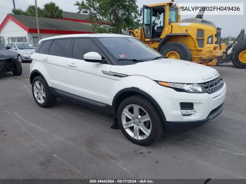 2015 Land Rover Range Rover Evoque Pure VIN: SALVP2BG2FH049436 Lot: 39443584