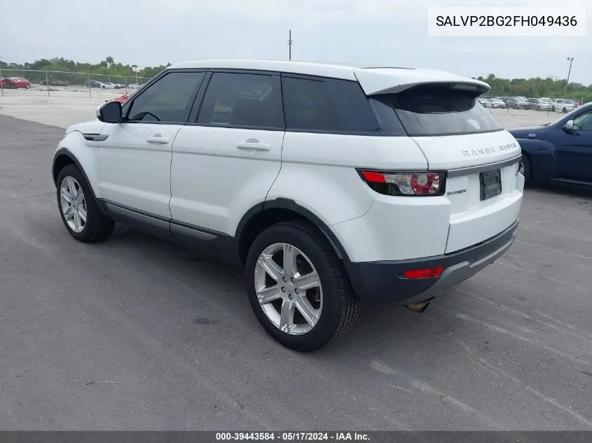 2015 Land Rover Range Rover Evoque Pure VIN: SALVP2BG2FH049436 Lot: 39443584