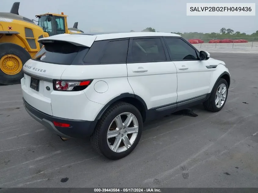 2015 Land Rover Range Rover Evoque Pure VIN: SALVP2BG2FH049436 Lot: 39443584