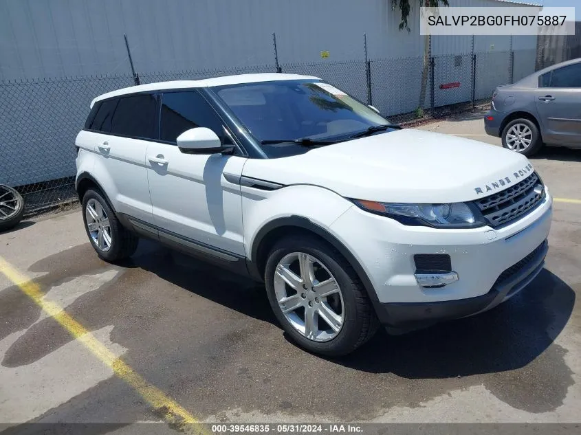 2015 Land Rover Range Rover Evoque Pure VIN: SALVP2BG0FH075887 Lot: 39546835