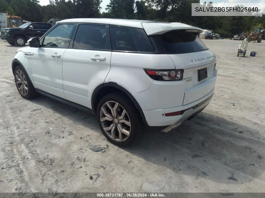 2015 Land Rover Range Rover Evoque Autobiography VIN: SALVE2BG5FH025640 Lot: 39731787