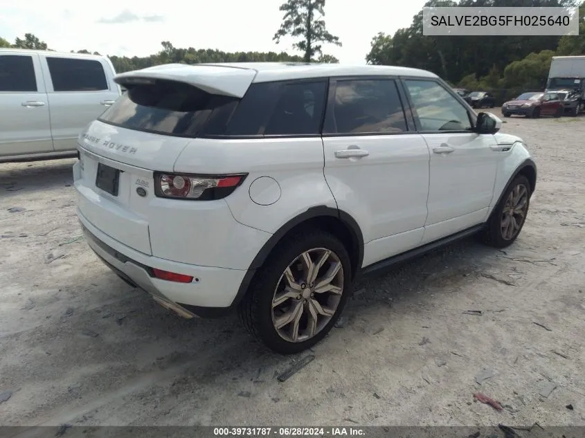 2015 Land Rover Range Rover Evoque Autobiography VIN: SALVE2BG5FH025640 Lot: 39731787