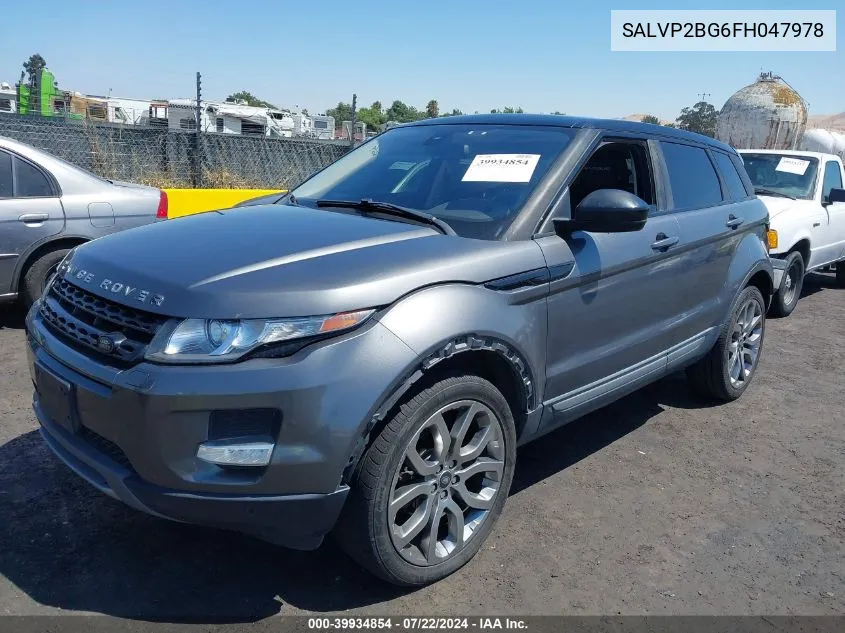 SALVP2BG6FH047978 2015 Land Rover Range Rover Evoque Pure