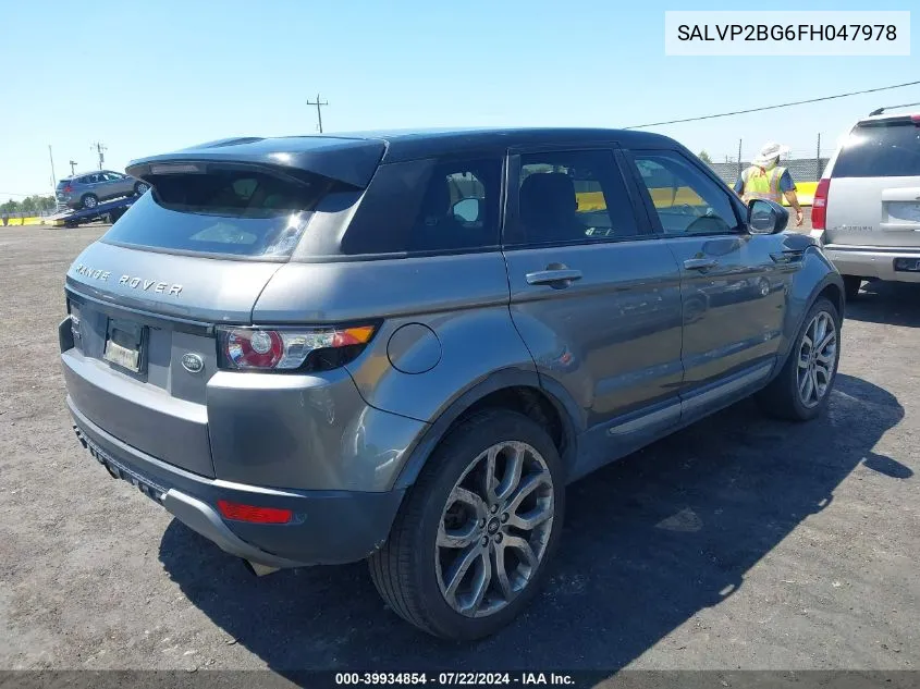 SALVP2BG6FH047978 2015 Land Rover Range Rover Evoque Pure