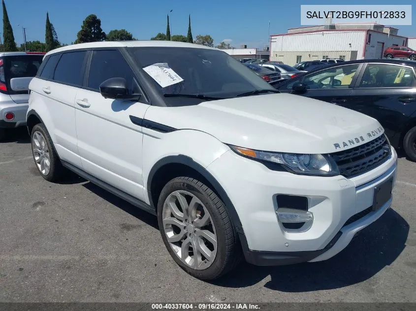 2015 Land Rover Range Rover Evoque Dynamic VIN: SALVT2BG9FH012833 Lot: 40337604